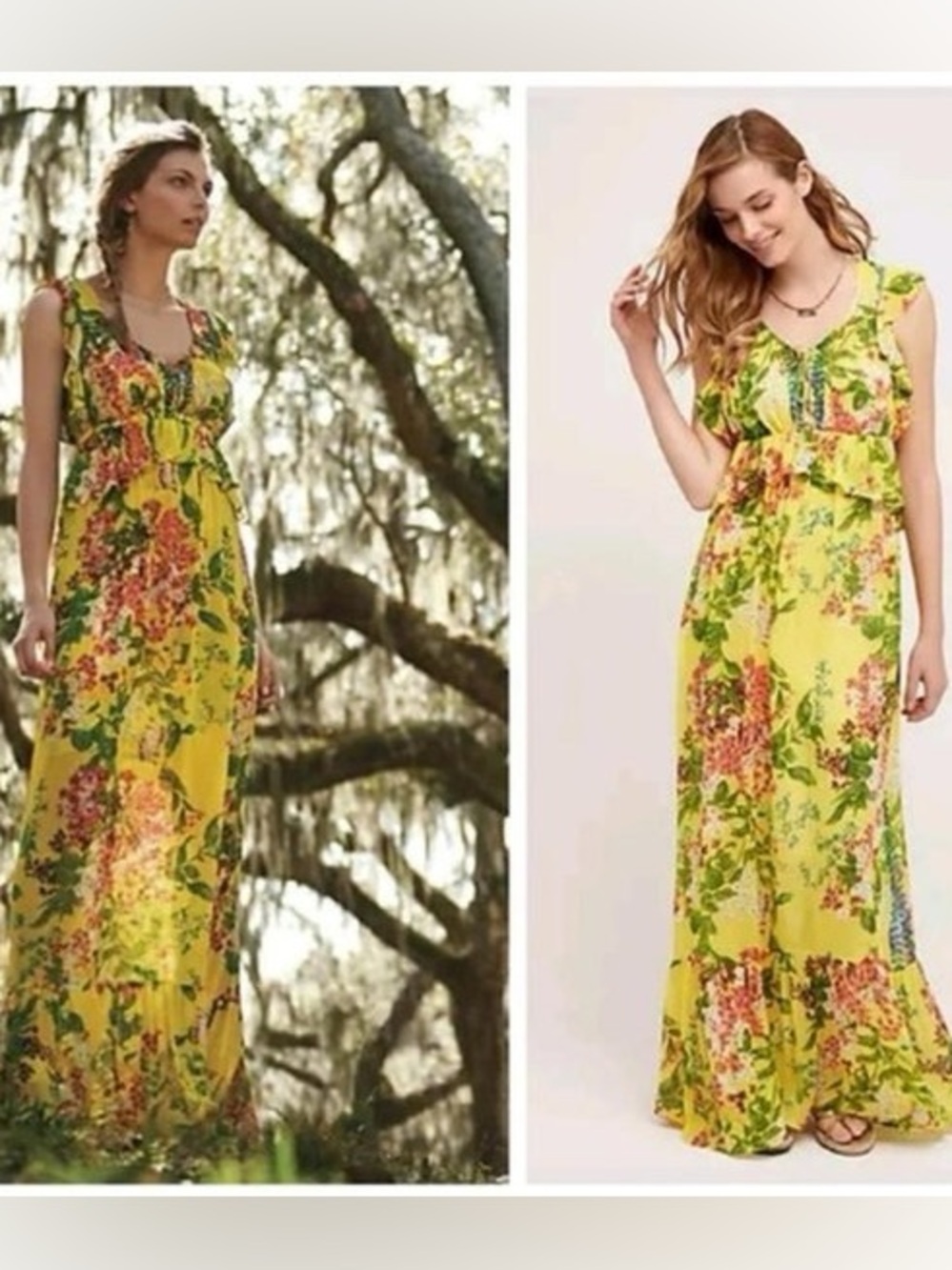 NWT Anthropologie Plenty by Tracy Reese “Sungrove” Maxi Dress Size Small